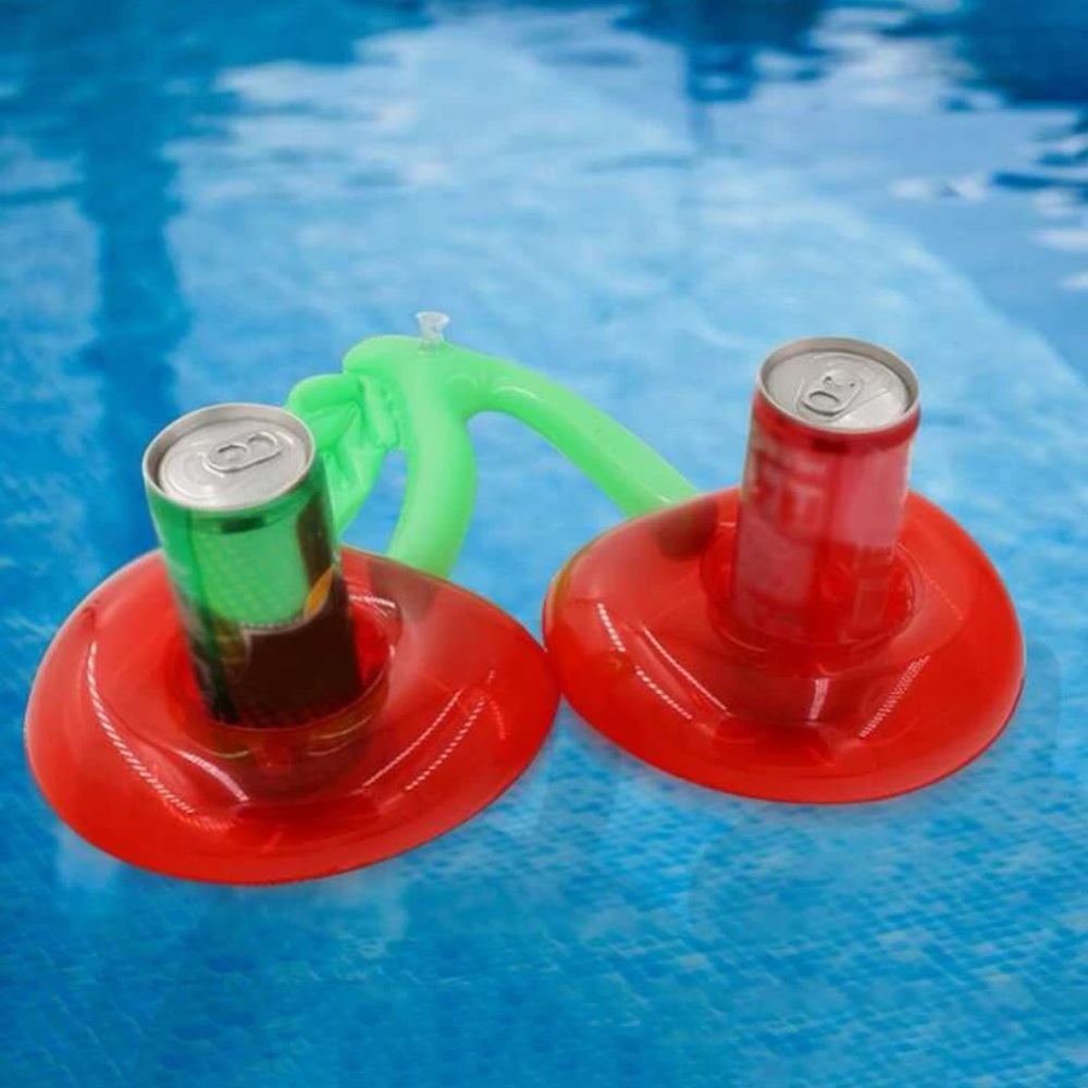 🍒 Super Adorable Inflatable Cherry Fruit Floating Double Drink Holder 🍒